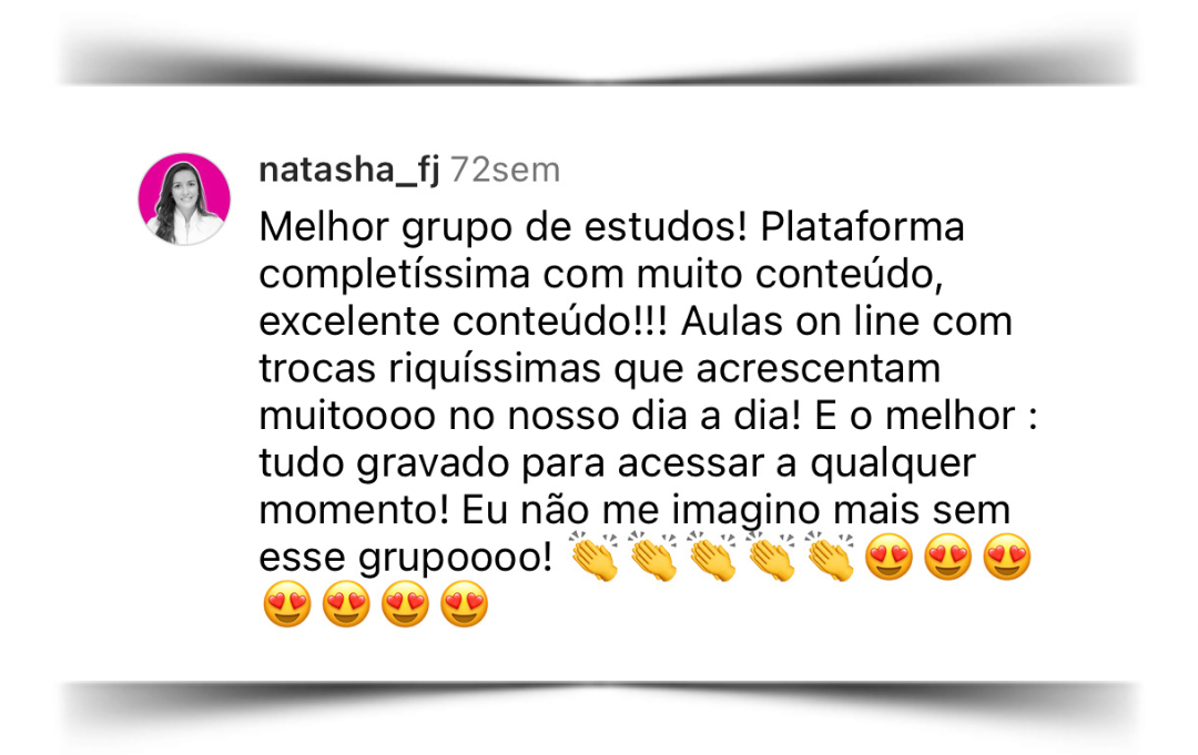 Depoimento de aluno