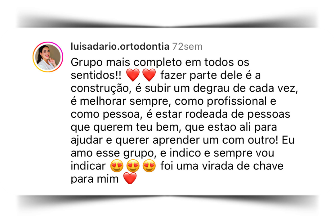 Depoimento de aluno